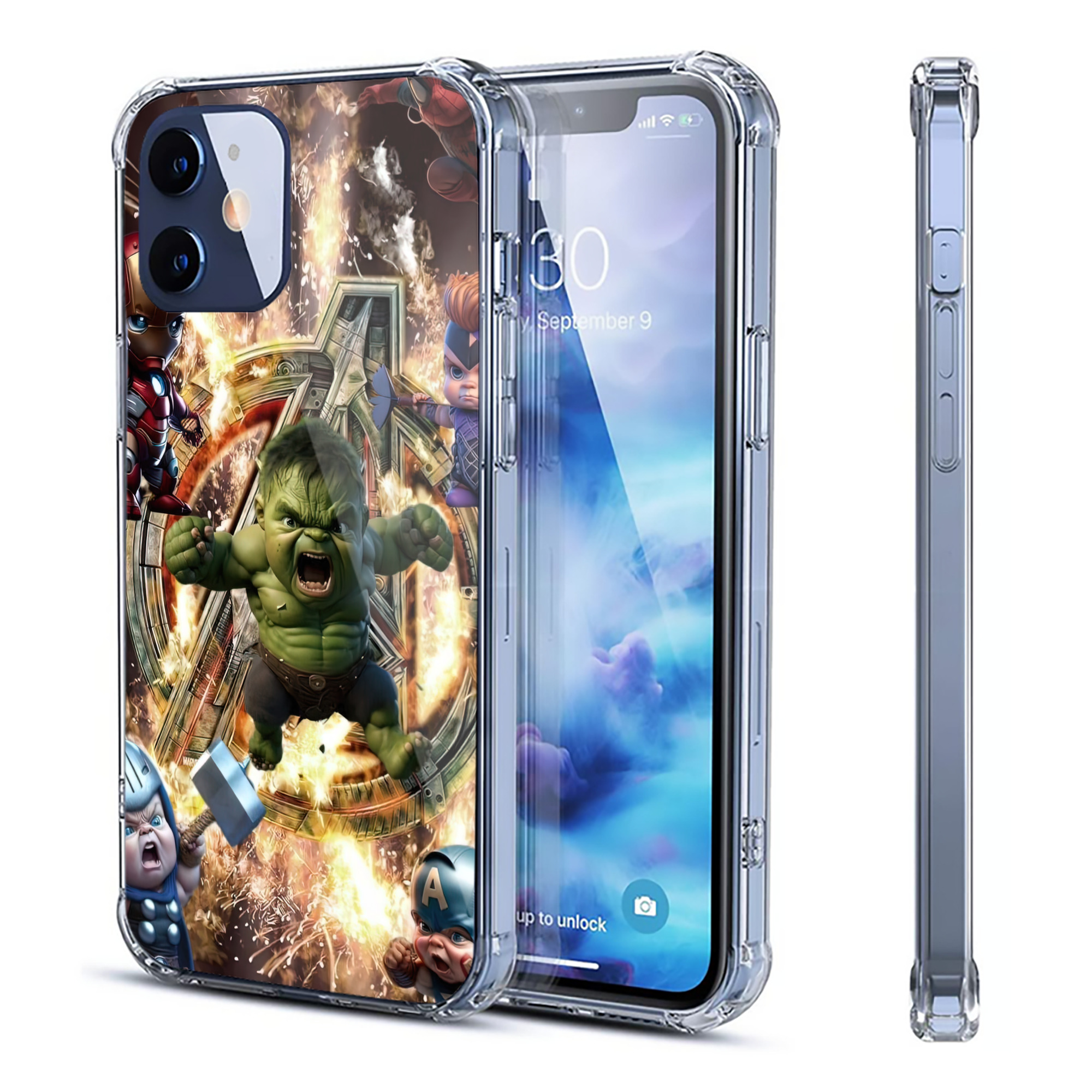 （画像用） Spider Man スパイダーマン 【iPhone 12シリーズ対応】透明スマホケース（クリアソフトケース）